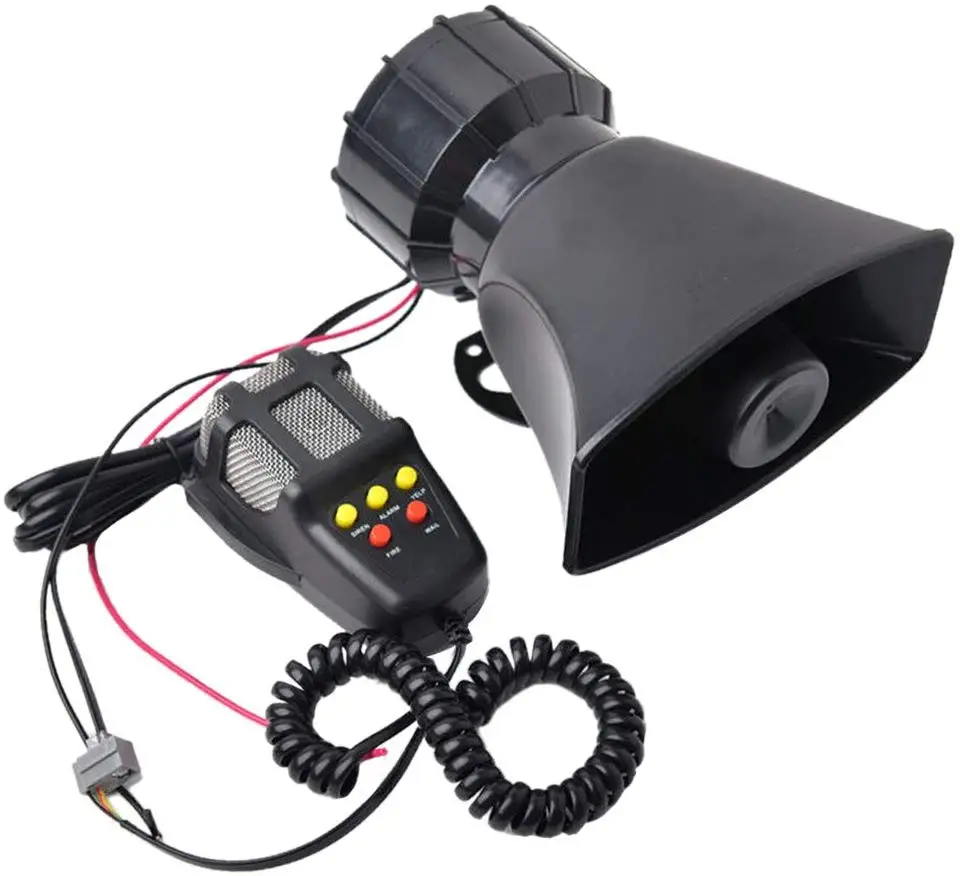 Car Siren Horn 5 Tone Siren Speaker With Mic PA Speaker System Car Siren Speaker