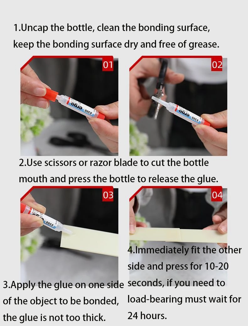 Switzerland ERGO 5300 Super Glue Small Branch 2g10PC Genuine Fast Drying Powerful Glue Universal Glue 502 High Viscosity