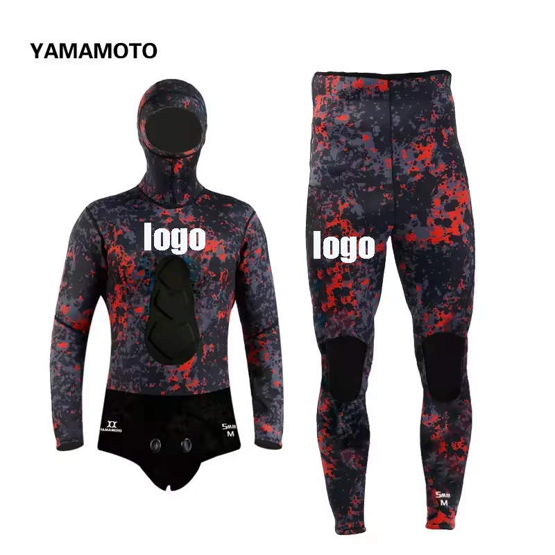 Custom OEM 5mm 7mm Open Cell Diving Spearfishing Freediving Wetsuit YAMAMOTO Rubber Neoprene Wetsuit Surf