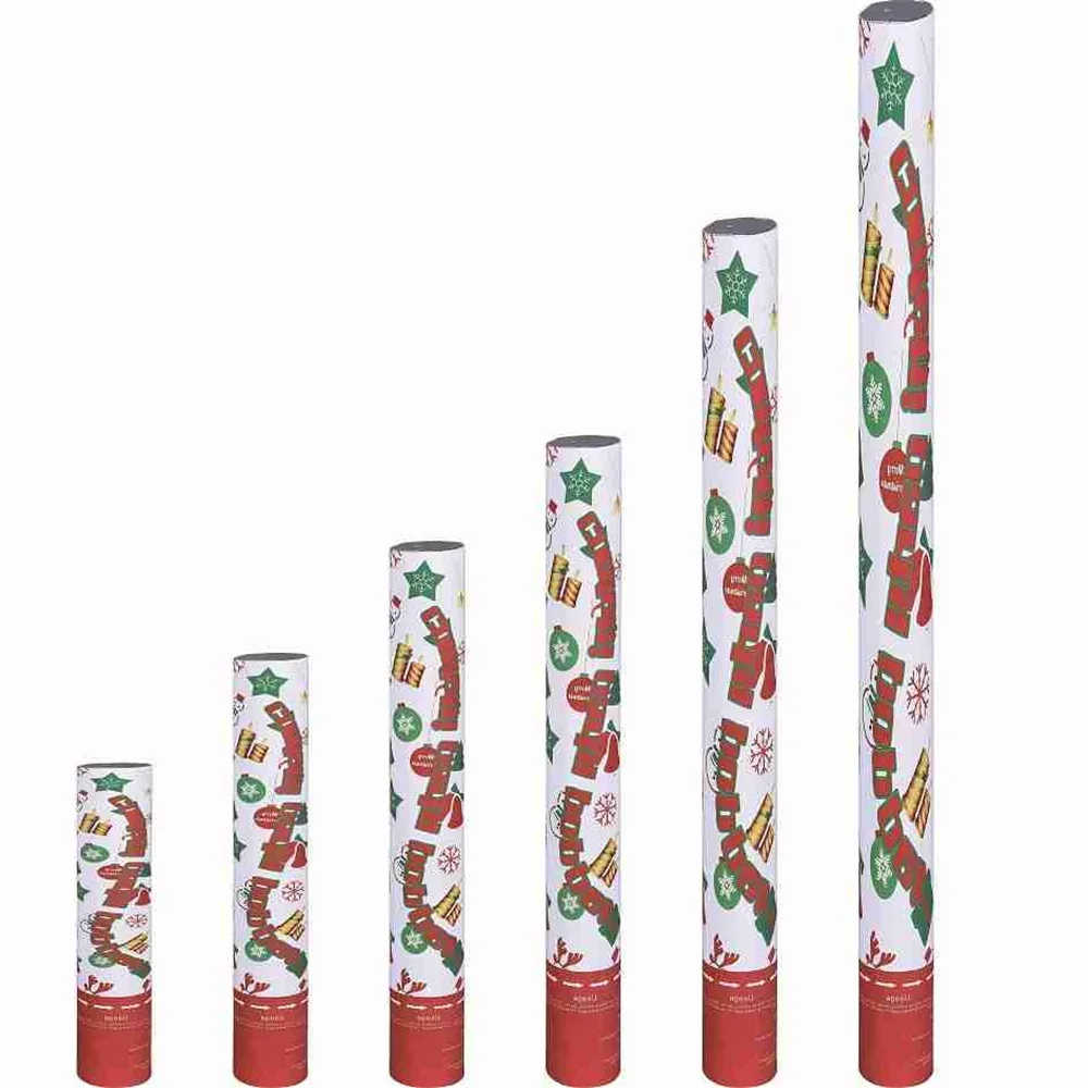 New Compressed Air streamers biodegradable long-cylinder disposable Party Popper Factory Wholesale Confetti Cannon Pegasus