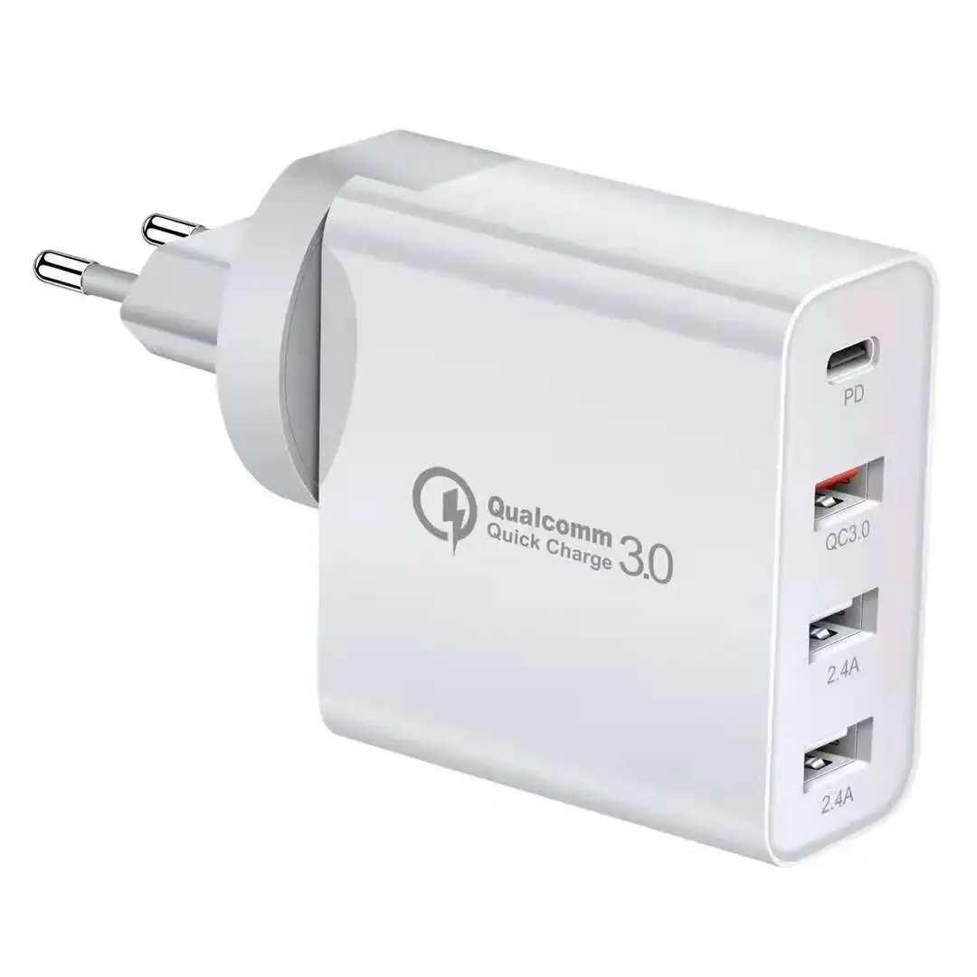 
Hot Selling QC 3.0 48W Travel Power Adapter 45W PD USB Type C Charger for Macbook and Phones 