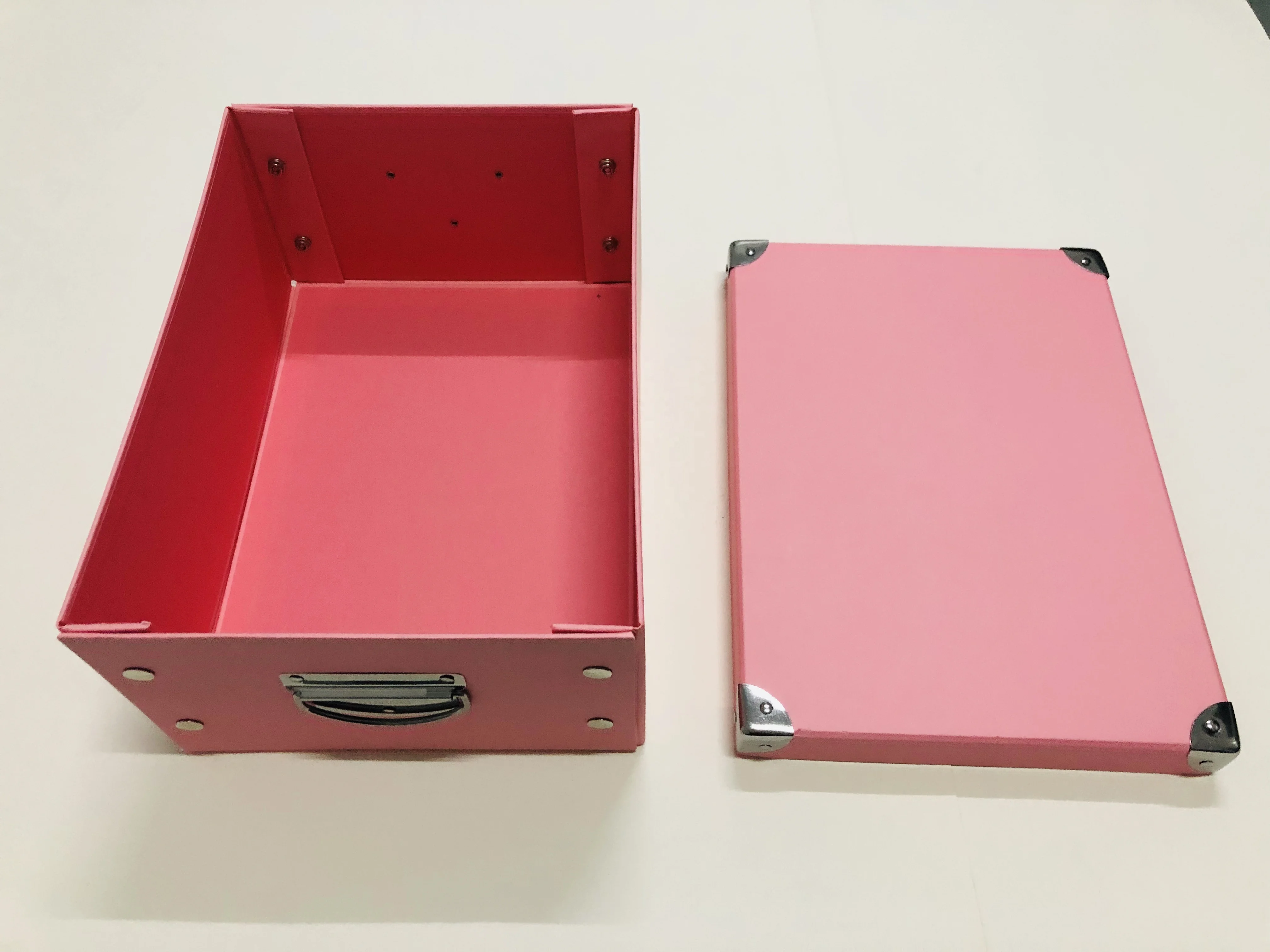 Custom Printed High Quality Cardboard Paper Storage Box And Bin With Handles Office And Household Organizer
