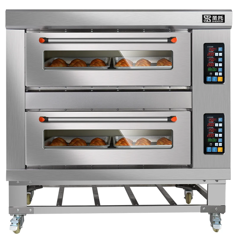 Baking horno Bakery equipment Commercial gas electric pizza oven for sale price,gas 2 3 deck industrial cake bread baking ovens