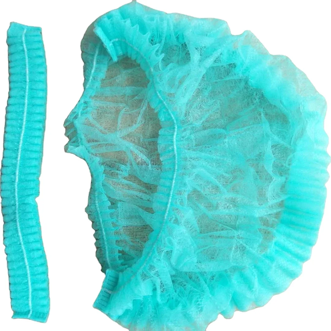 Wholesale hairnet mob cap round doctor nurse surgical disposable head cap non woven cap bouffant