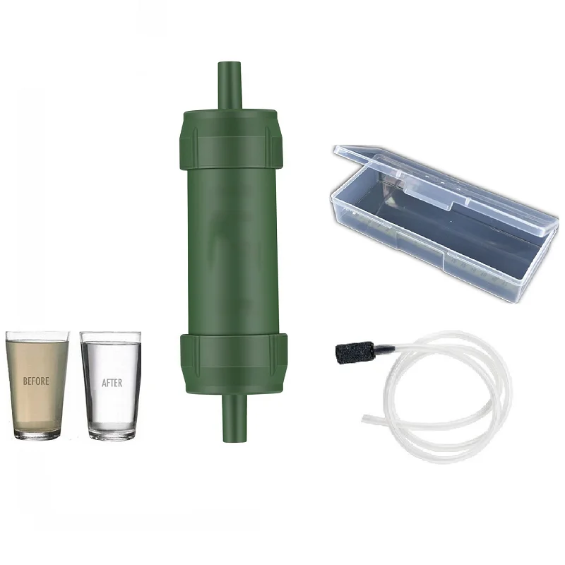 Portable Survival Emergency pitchers Drink Straw Water Filters machine system For Camping