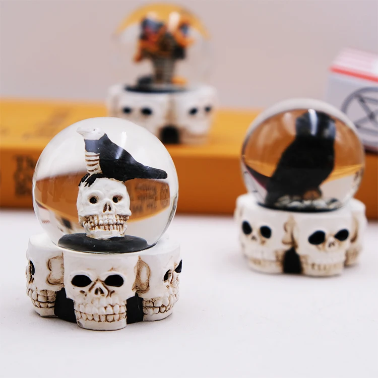 Factory Direct Selling High Quality hand painted polished Halloween Accessories Resin Globe For Festival Decoration