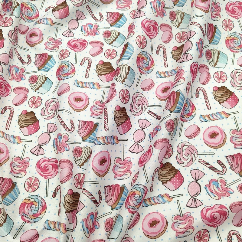 Hot Sale Polyester Knitting Jersey Candy Printed Fabric Cake Digital Printing Textiles For DIY Toy And Pet Clothing