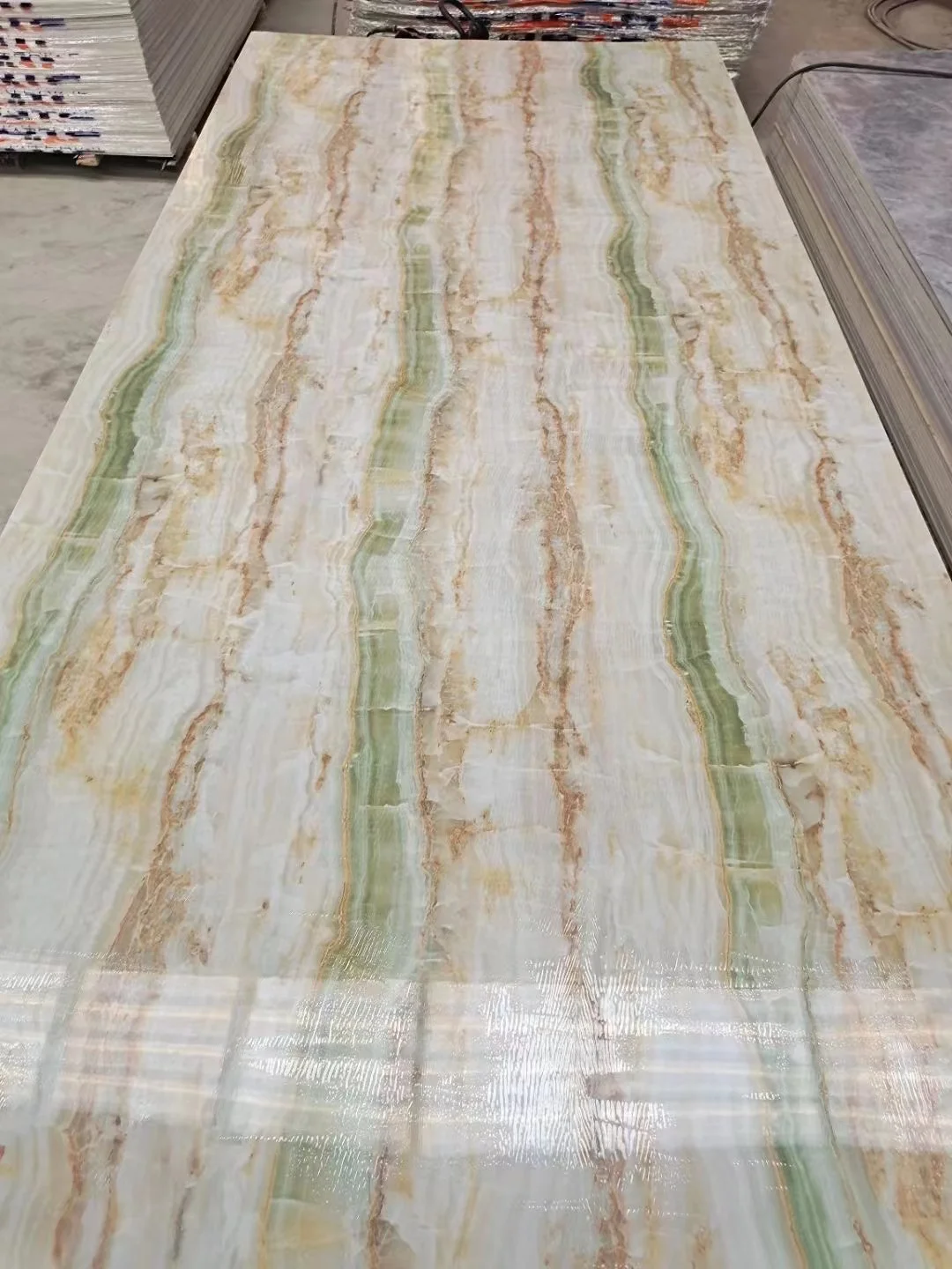 interior marble alternative wall panel 3mm uv board Custom TV background wall pvc marble sheet high glossy uv marble sheet