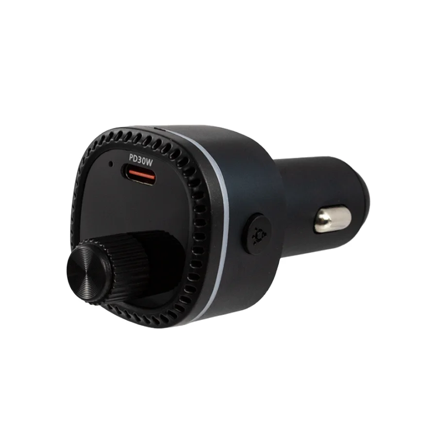 New product PD 30W QC3.0 Car charger Bluetooth MP3 player Car cigarette lighter  with colorful light and button