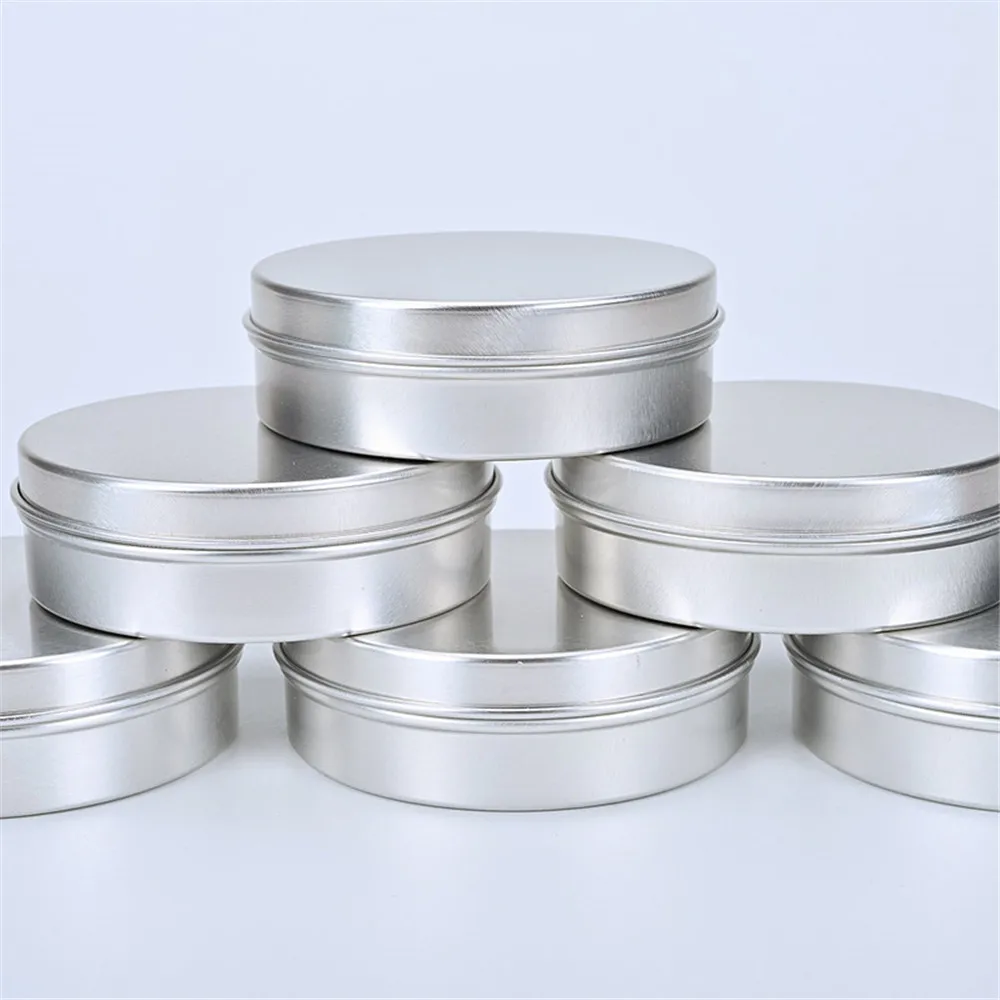 
120g/ml spice aluminum metal tin box candy cream jar cosmetic packaging pomade jar 
