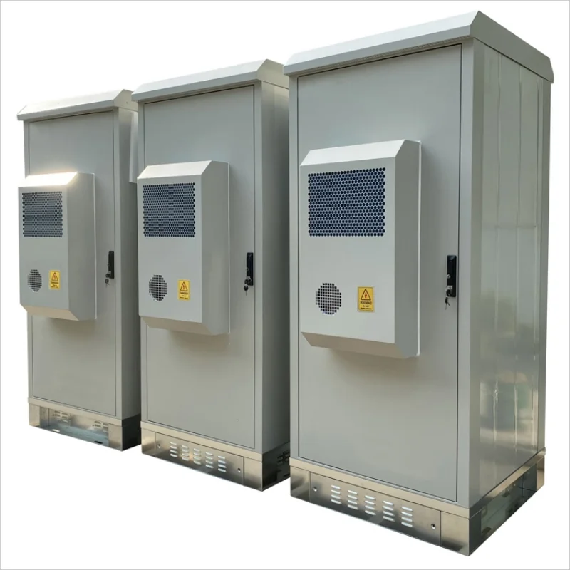 19inch Rack 22U 42U Outdoor Telecom Cabinet Enclosure IP55 IP65 Waterproof 1500W Cooling Air Conditioning PDU UPS Battery Power