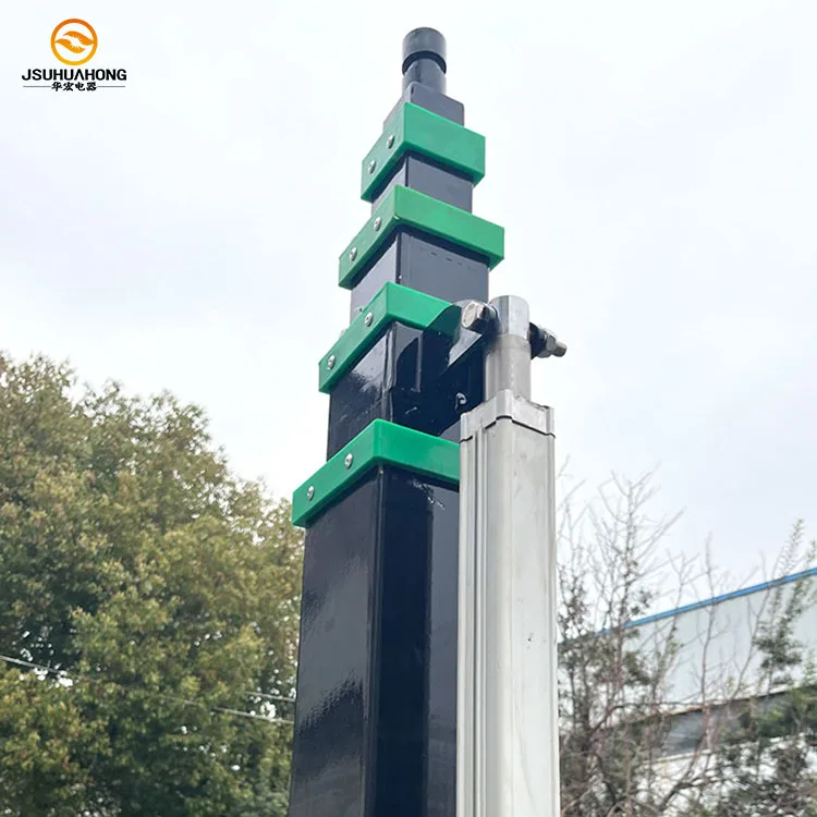 4-9 meters high for camera monitoring and lighting antenna Electric telescopic mast