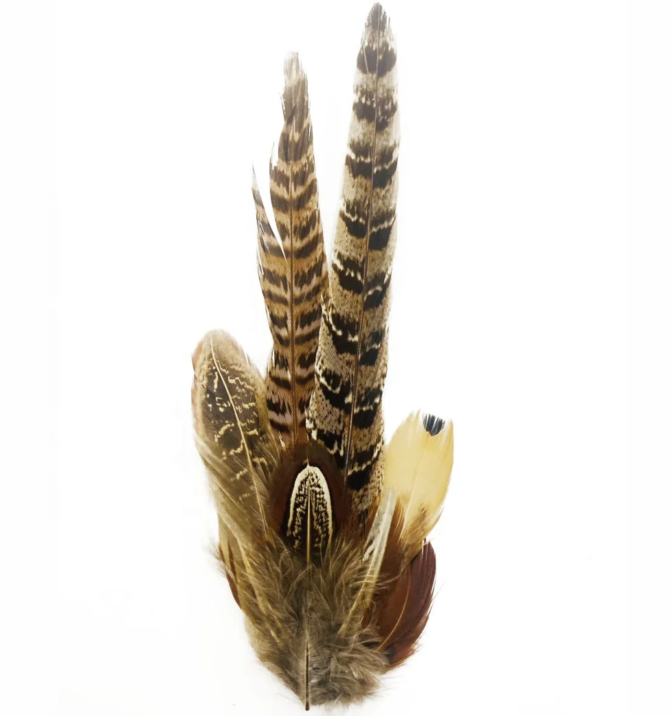 Custom Natural Pheasant Feather Hat Pin Hat Feather for DIY Craft Men Cowboy Fedora Hat Costume Millinery Hair Accessory