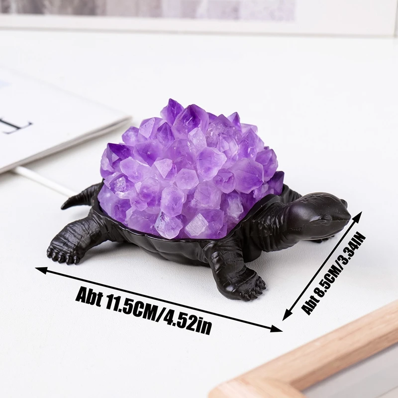 High Quality Amethyst USB Turtle Crystal Lamp For Living Room Office Table