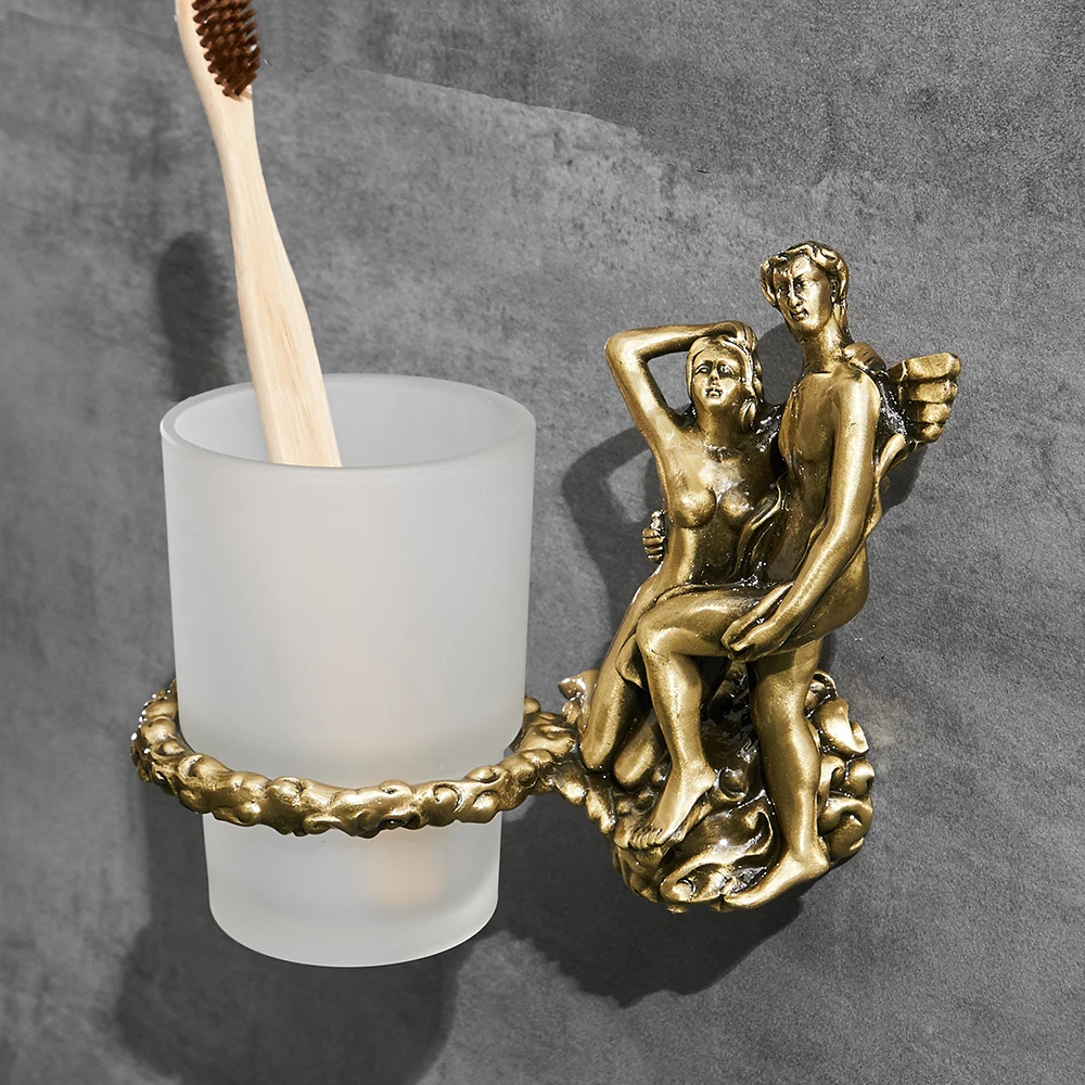WANFAN аксессуары для ванной комнаты романтическая серия MB-0814B Бронзовый настенный держатель для одной чашки