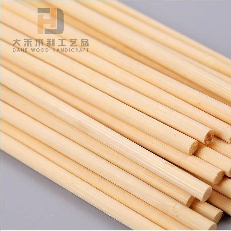Wholesales Unfinished Wooden Bamboo Sticks Custom Size Wood Round Stick Perforation Available for DIY Crafts Daily Use