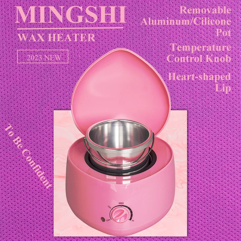 2024 New Natural Heart Shaped House use Beauty Products Hair Removal Wax Warmer Cheap Small Wax Heater Machine for Home & Beauty