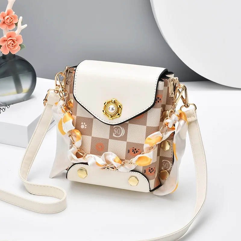 Pu Leather Phone Handbags Print Women Bags Shoulder Bag Fashionable  Ladies crossbody phone Bags