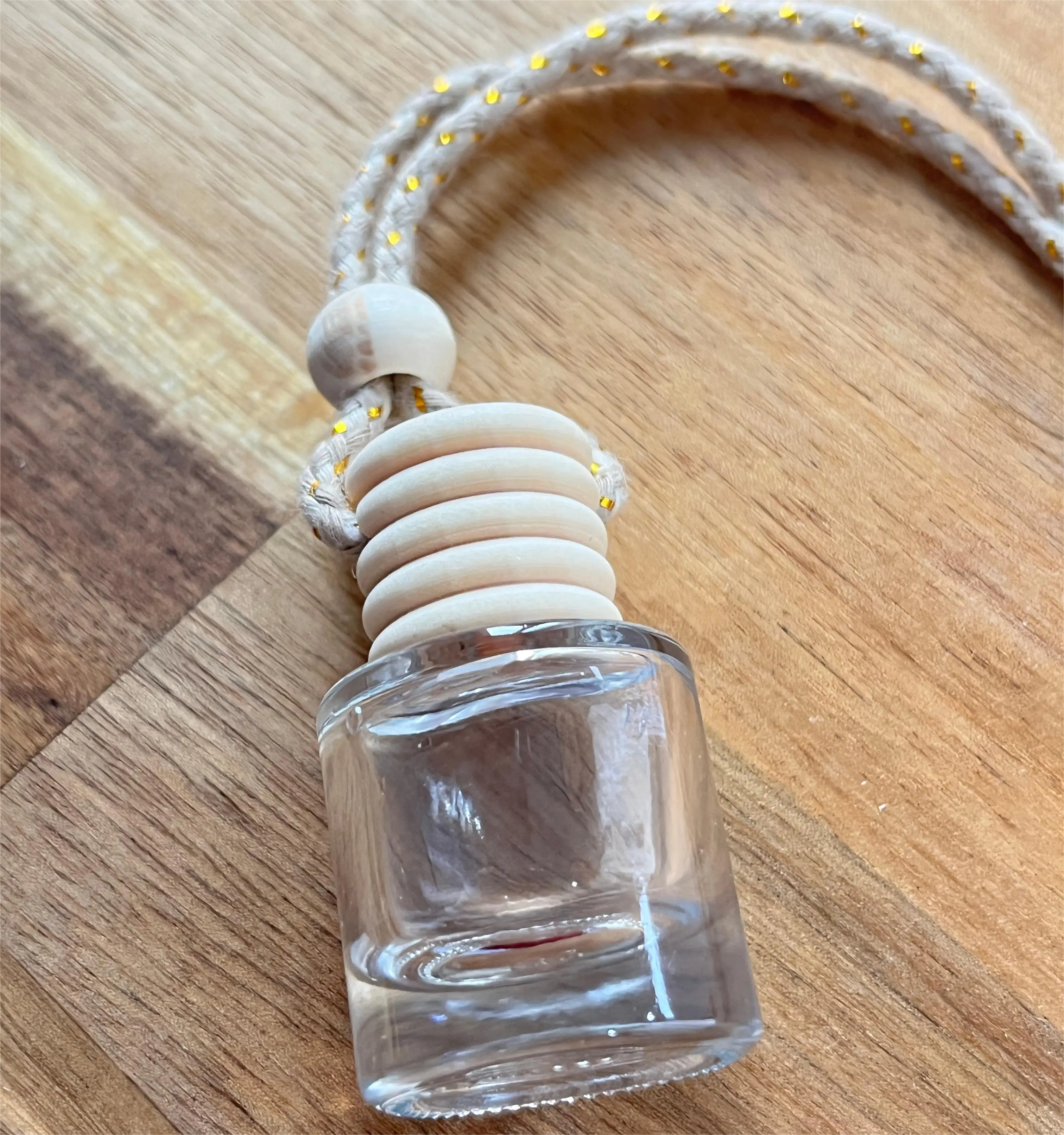 wholesale customizable logo 12ml hanging perfume car diffuser empty car air freshener perfume glass bottle