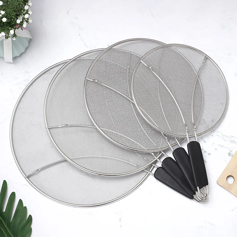 Multi Size customizable Stainless steel Premium Splatter Guard Grease Splatter Screen For Frying Pan Protects From Oil Splash