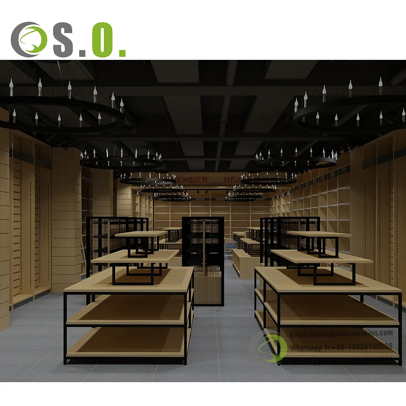 Wholesale Wood Book Store Display Stand Rack Stationery Shop Furniture Design showcase