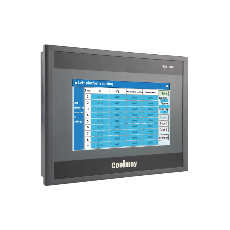 Built-in programmable controller PLC 7 inch HMI touch screen with free software