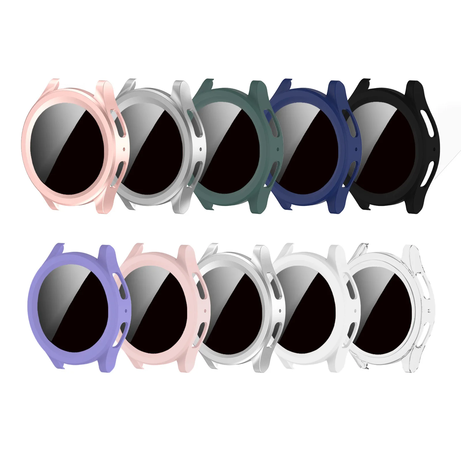 ShanHai Screen Protector Case for Samsung Galaxy Watch 5 Pro 45mm Privacy Tempered Glass Film Hard PC Cover Accessories