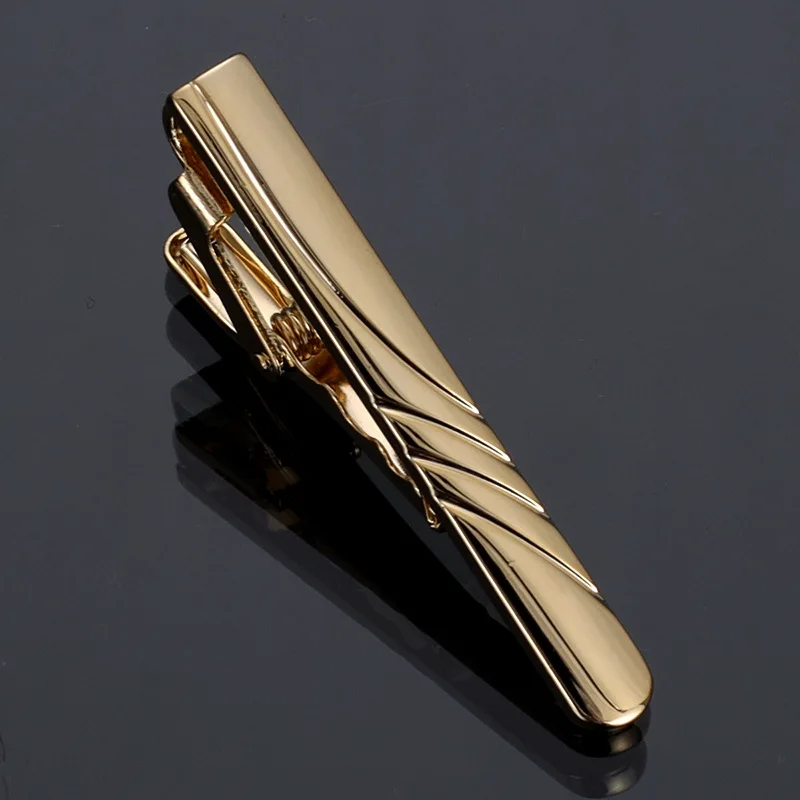 Tie Clip Pin For Men Gold Tie Bar Crystal Vintage Necktie Short Bar Pin Business Gifts Wedding