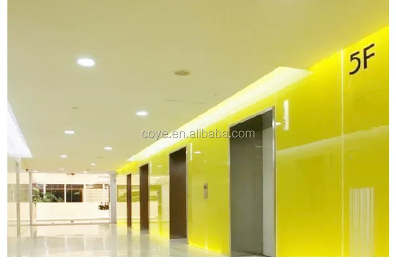 Decorative Non Reflective Window Glass Film Solar Tint Architectural Film Yellow color