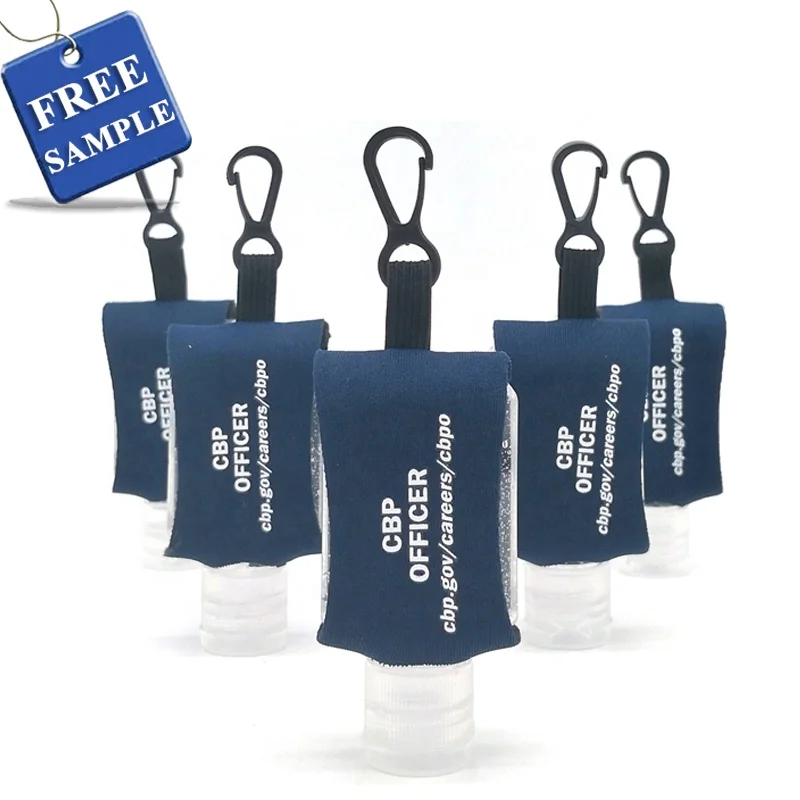 15ml 30ml Pocket Travel Sized Hand Sanitizer gel with Diving Vest Fabric holder