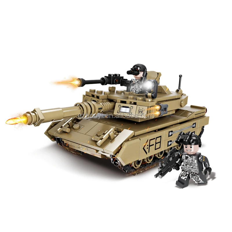 Kids Toys Plastic Block Toy Let Go Army Tank 99A Main Battle Tank Assemble Military Toys Bricks
