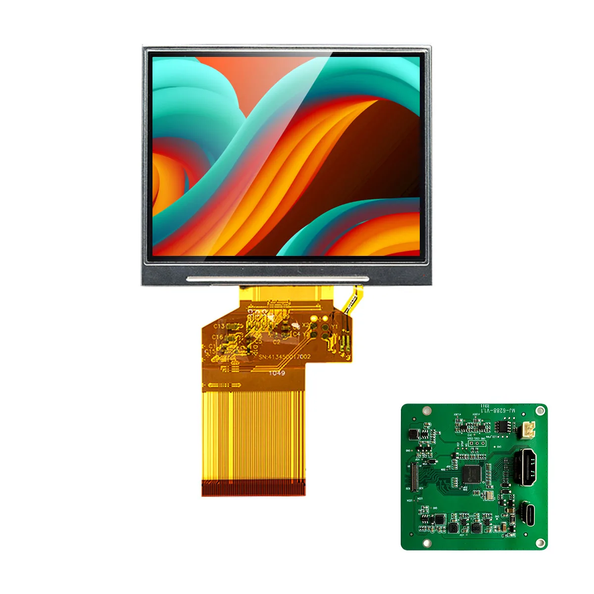 HD MI to MIPI 4K плата 3,5 дюймов 320*480 330 nit 50 pin MCU SPI RGB интерфейс все пропускающие ILI9488 tft ЖК-дисплей модуль