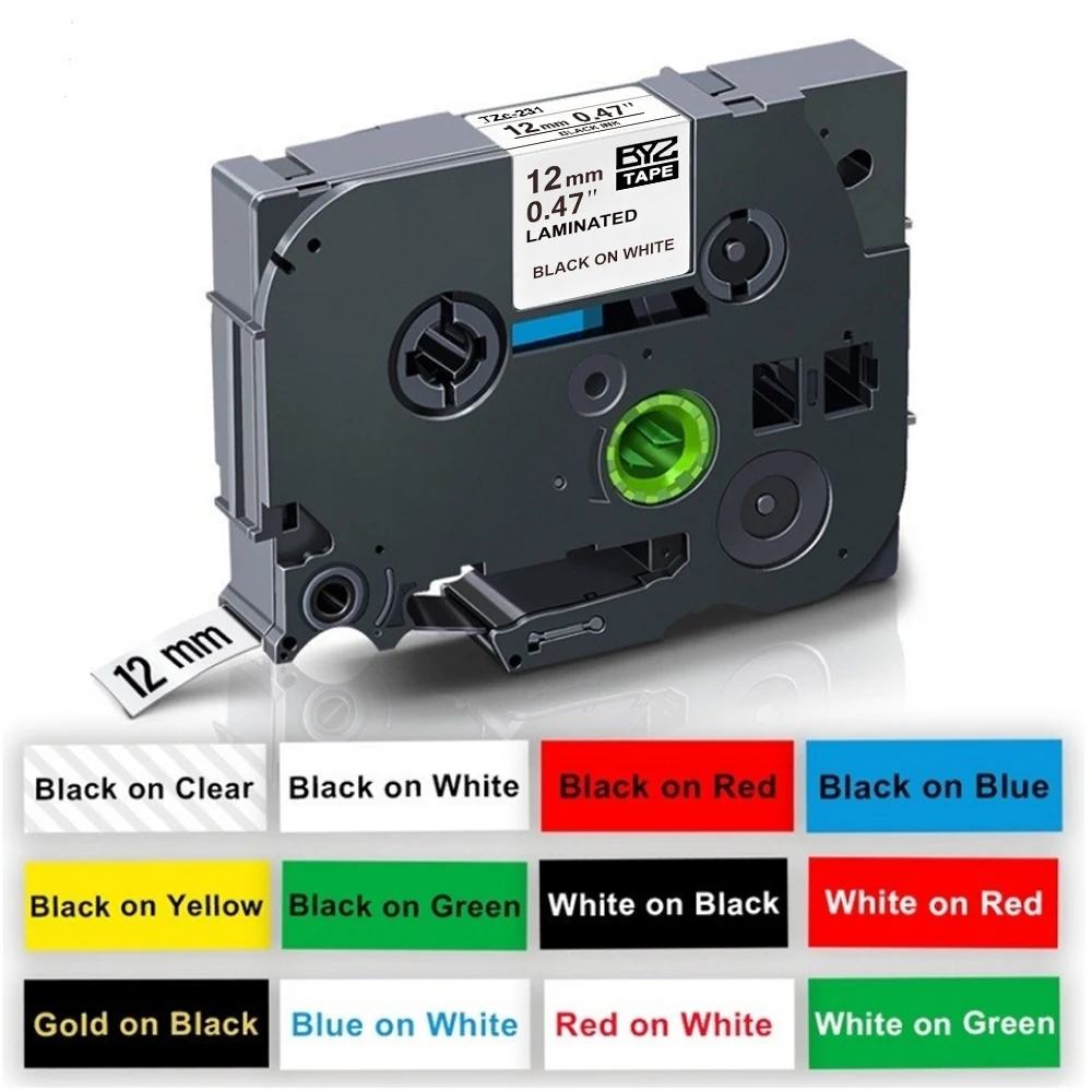 Top tzc231 brother label tape compatible tze231 tz231 tze-23112mm tze tape label cartridges