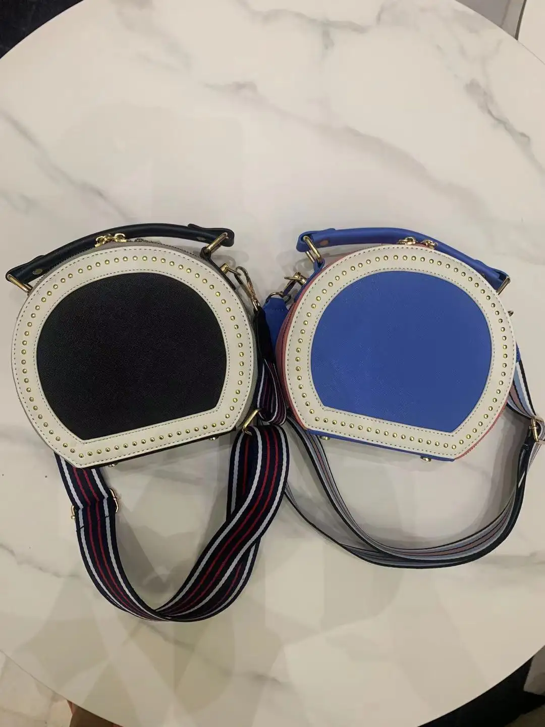 2022 Wholesale New Arrival Classic Handbags Designer Brand Bling Mini Diamond Matching La Purse And Hat Set