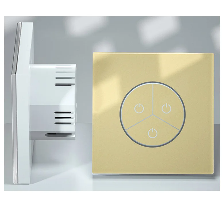 EU/UK Standard tempered Glass Panel 1/2/3 Gang Wall Light Alexa Remote Control Tuya Smart wifi Touch Switch