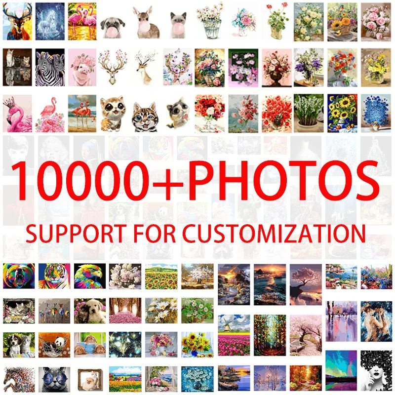 wholesale  Best Price diy Handpainted  acrylic art painting by numbers with frame