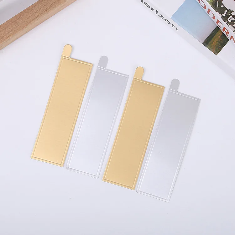 Sliver Gold Black Cake Chip Board Custom Rectangle Mini Cake Board  Wholesale