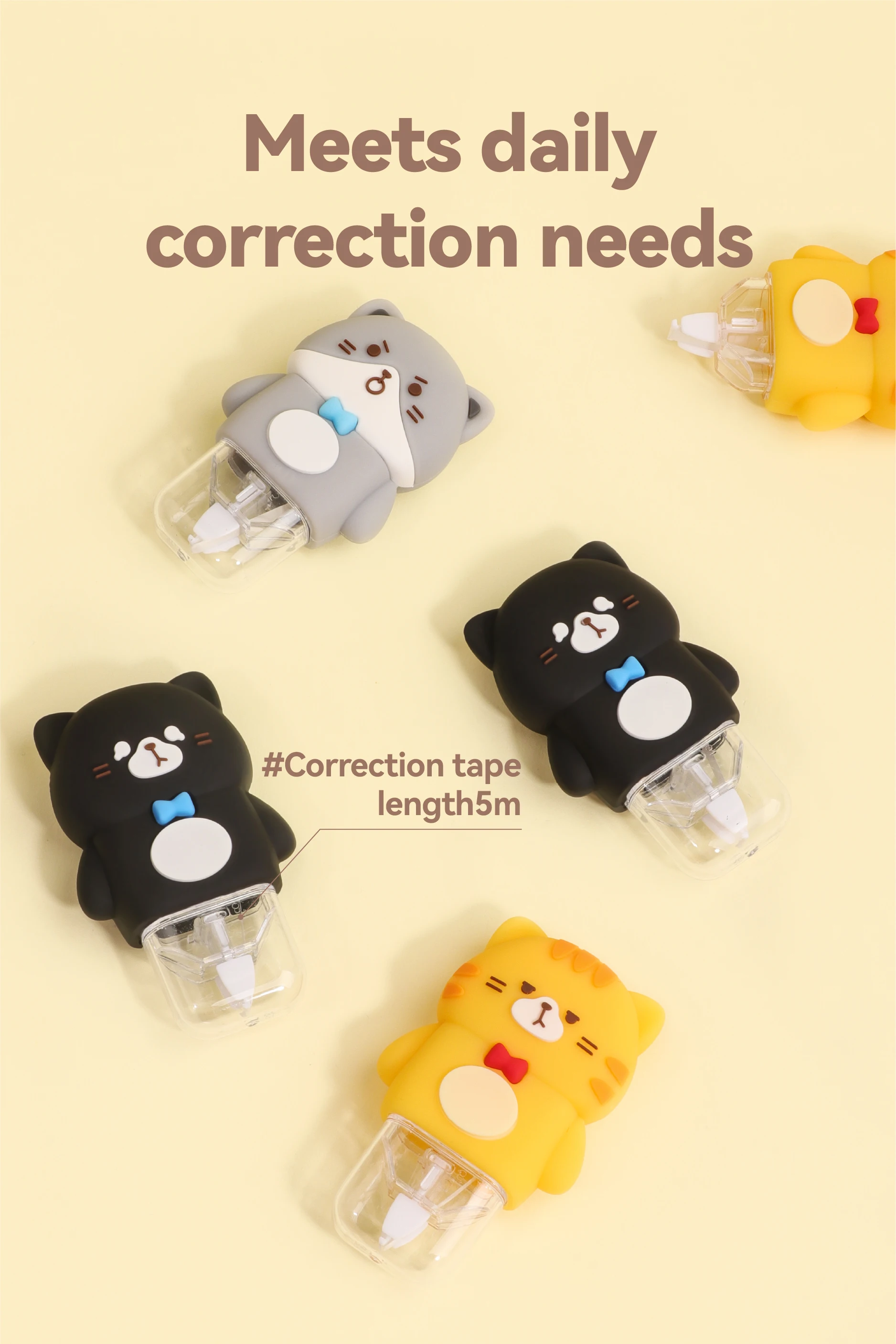 Kawaii Cute Corrector Tape Funny cat dairy Design Correction Tape