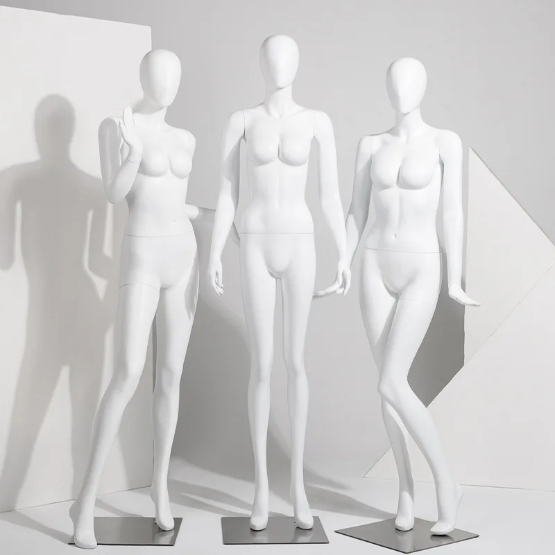 O&M FRP Female Mannequin Full Body Model Dummy Window Display Props Female Mannequin