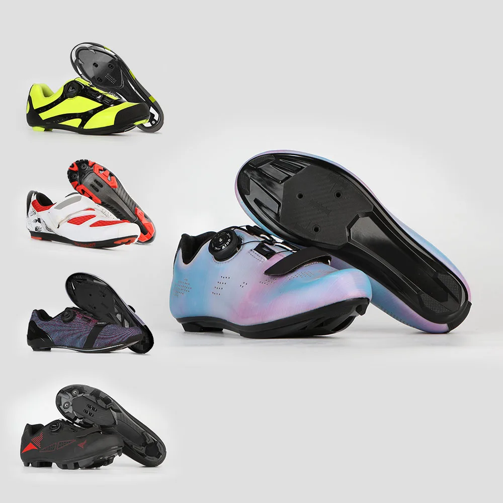Customize Cycling Shoes Indoor Road Bike Shoes Riding Shoes for Male Female Look Delta Cleats Clip Pedal