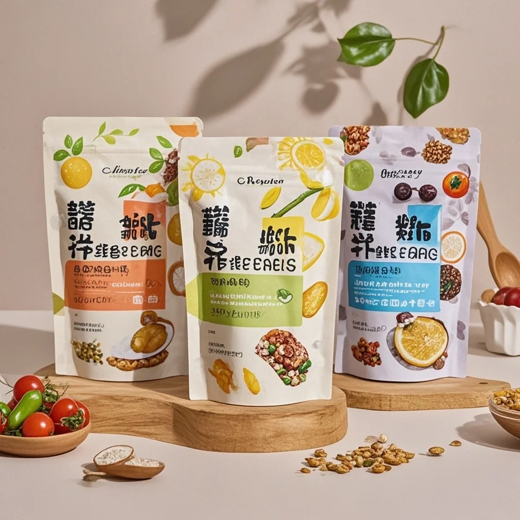 Custom Printed Aluminum Foil Protein Powder Bag Dried Snack Packaging Ziplock Stand up Pouch/ Security Plastic Food Packing Bag