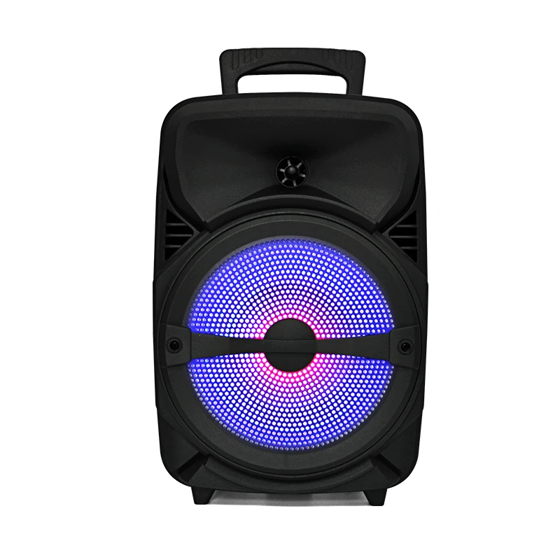 Manufacturer subwoofer big powered 8 inch HIFI Portable Wireless Blue tooth pa outdoor DJ bass party karaoke trolley Speaker