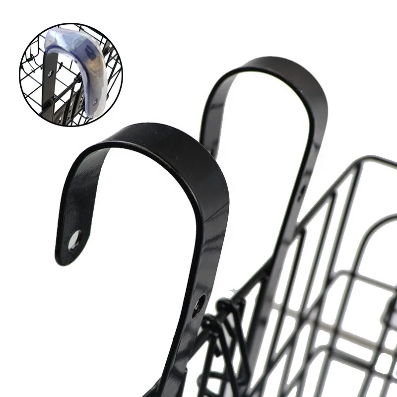 High Quality Removable Bicycle Basket Hanging Bold Side Trailer Kids Bike Basket for Front Handlebar Cycling Baskets Detachable