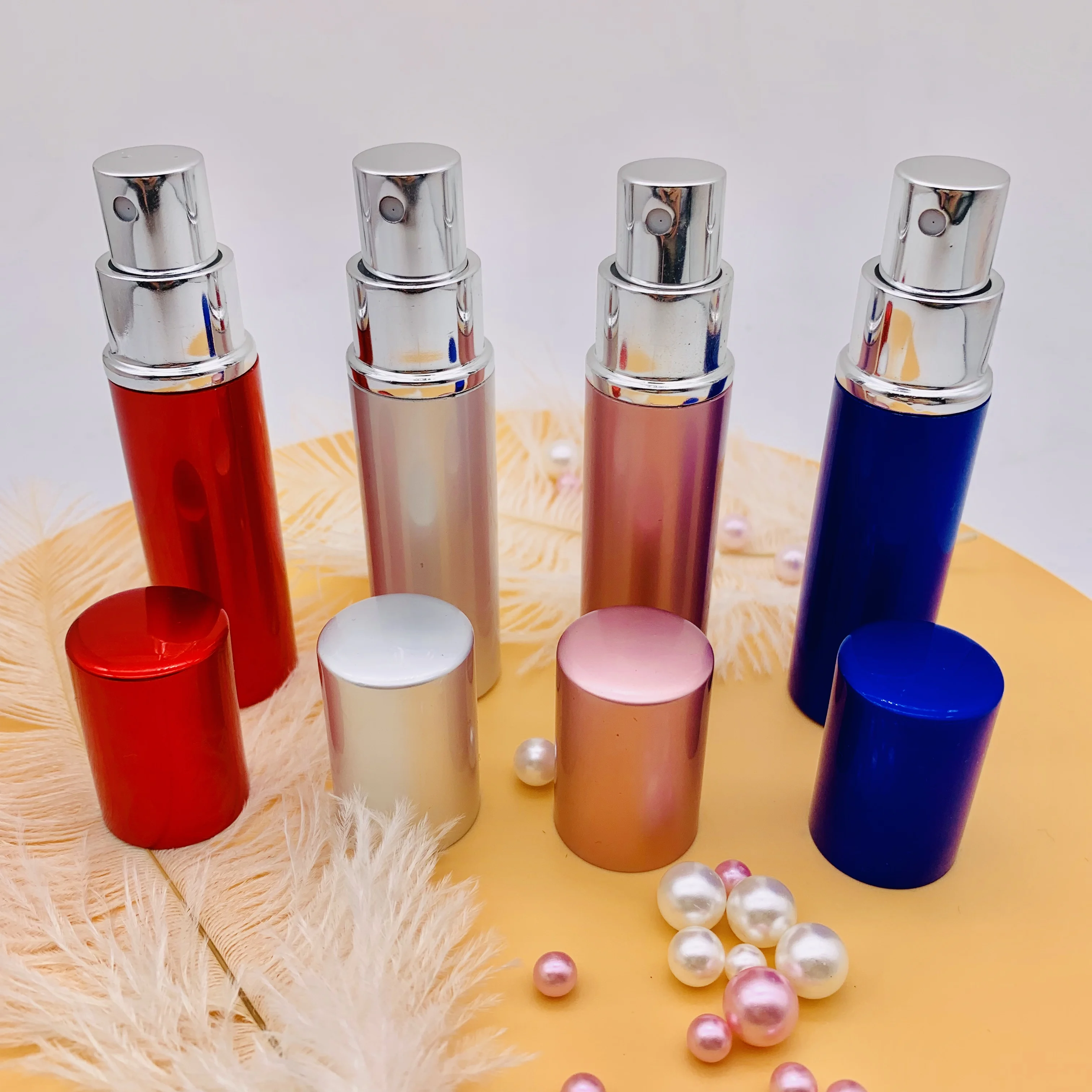 Aluminium Perfume Atomizer 10ml Fine Mist Spray Bottle Colored Perfume Atomizer