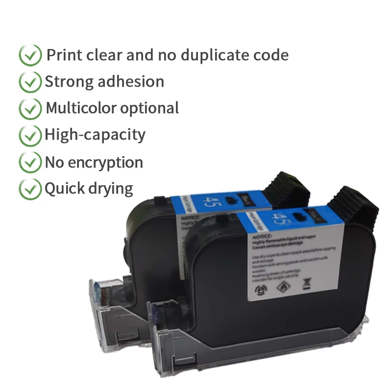 Factory Direct Sale Compatible Inkjet Ink Cartridges for HP45 for Plotter Bar Code Handheld Inkjet Printer