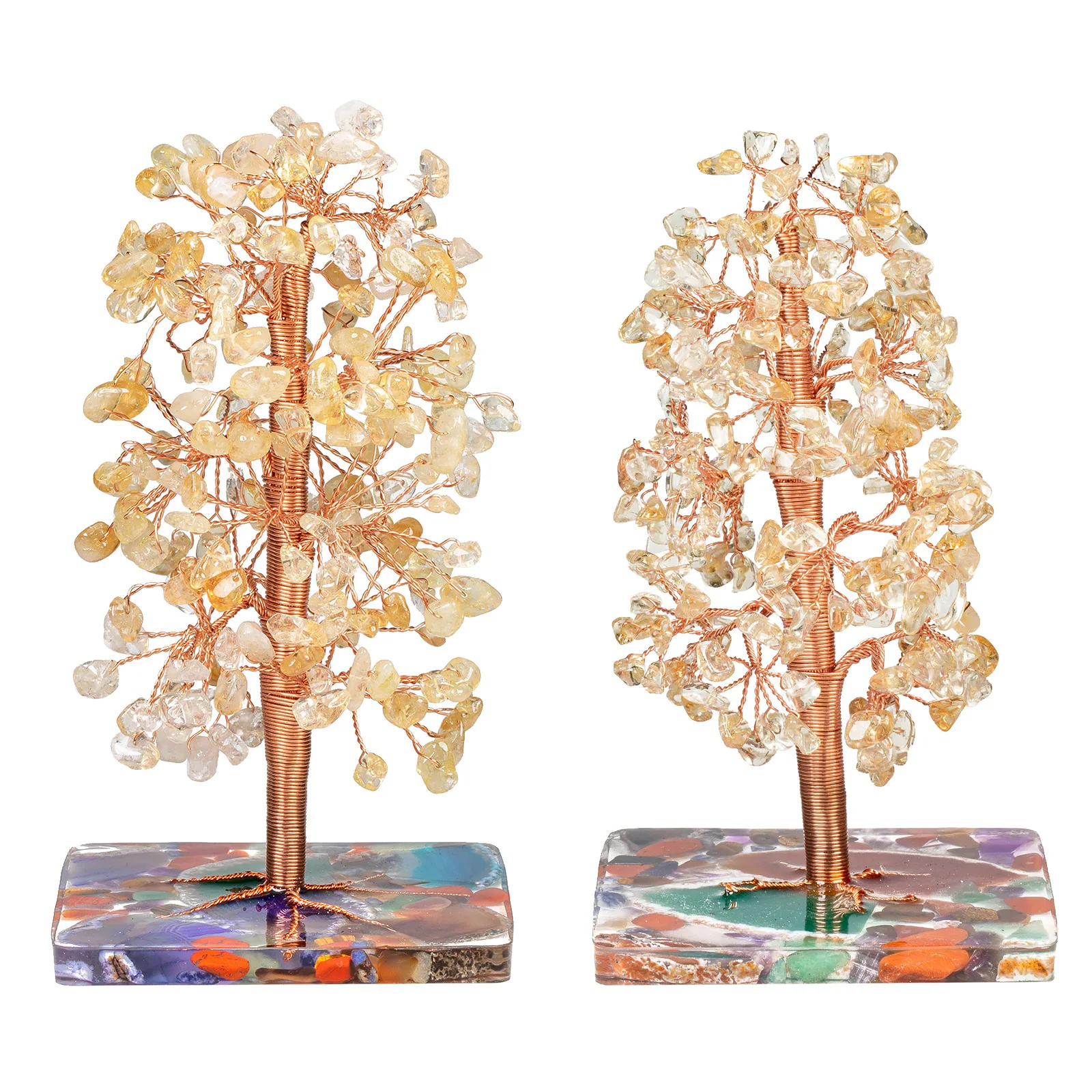 Tree Crystal Quartz Gem Stone Wholesale Spiritual High Quality Natural Customized Feng Shui Mascot Colorful Polished 1 Color