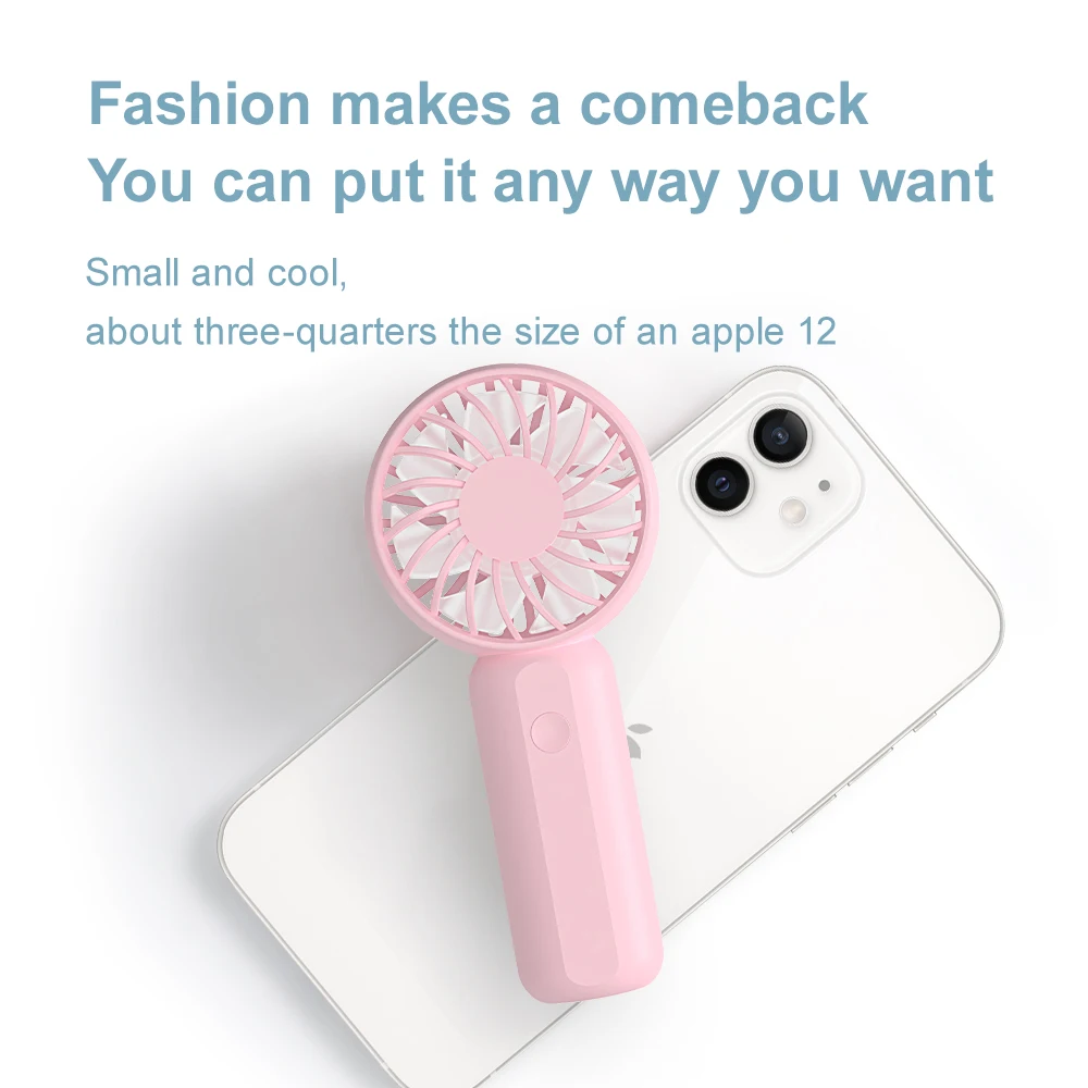 New Arrival Super Mini Air Cooling USB Fan with Sling 1200mah KC battery full capacity Strong Wind Portable easy to carry