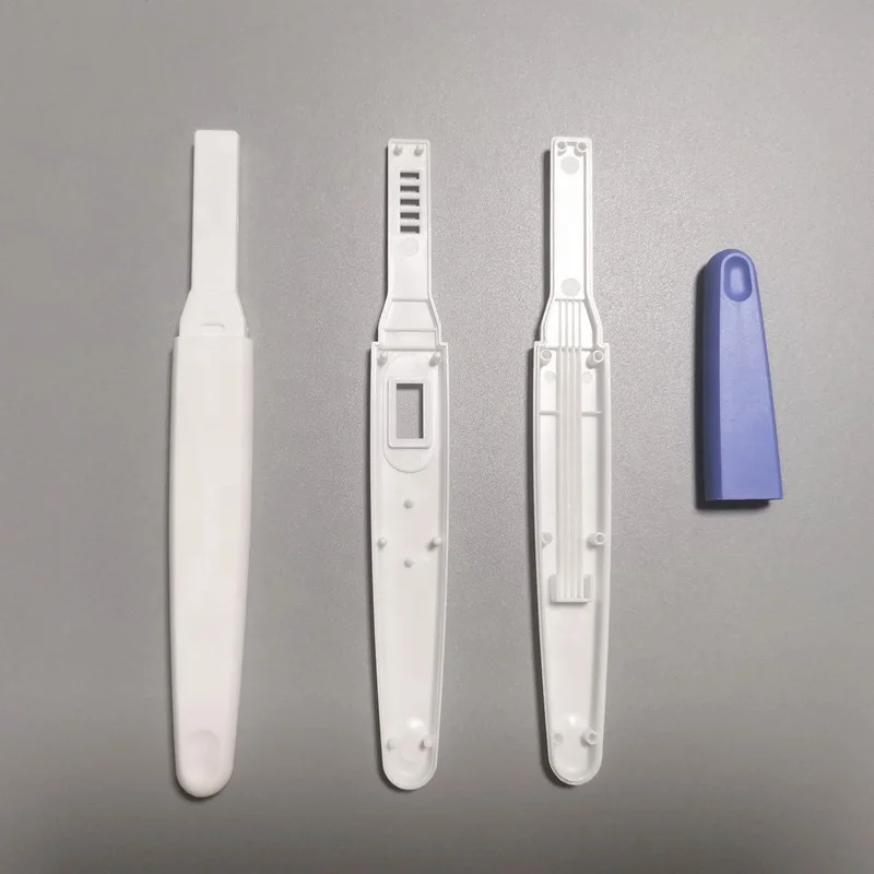 Urine cassette OEM HCG pregnancy test cassette strip 3mm 4mm 6mm pencil shape cassette with pink blue cap