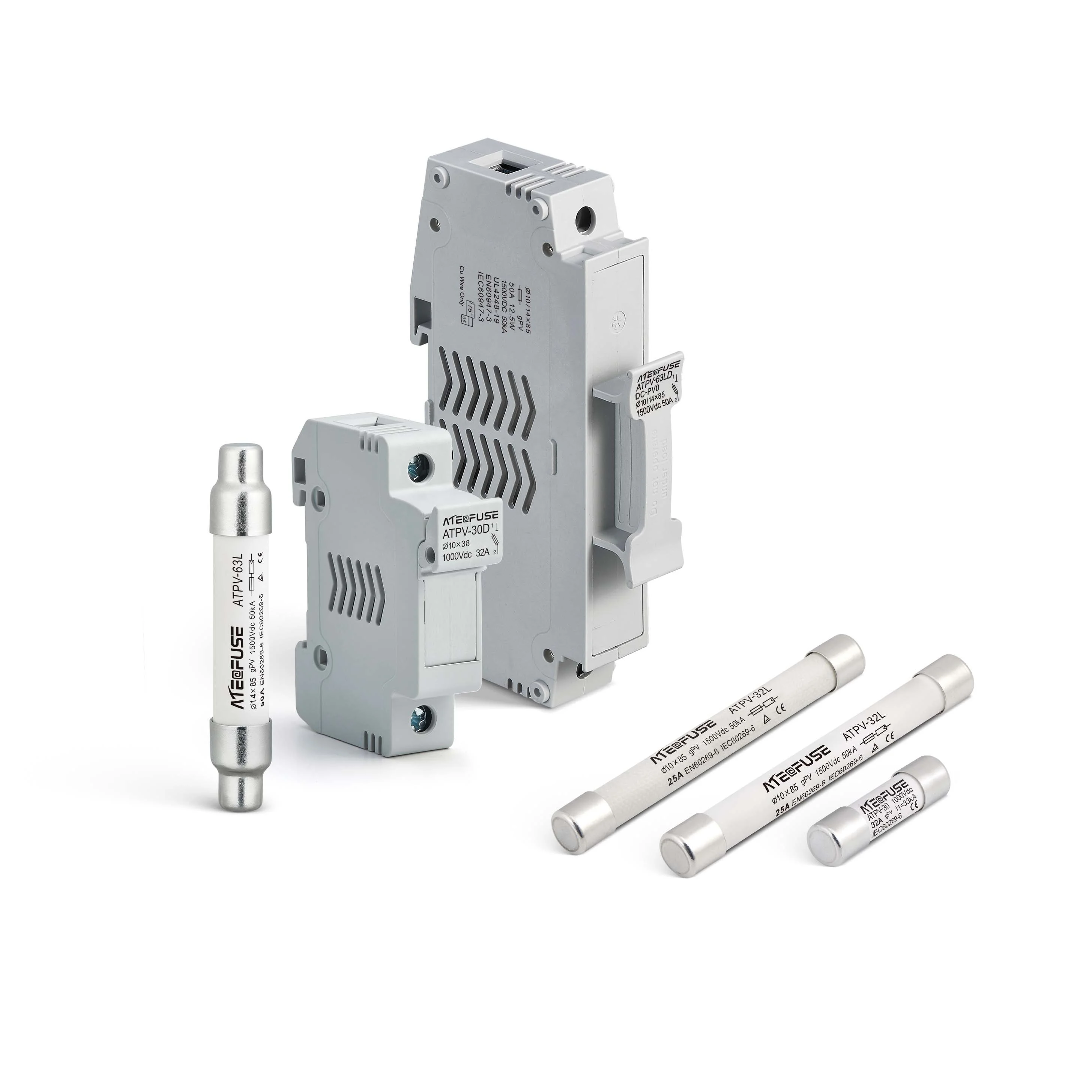 ATPV-63L 50A 1500V Ceramic Siba High Voltage DC Solar Fuses