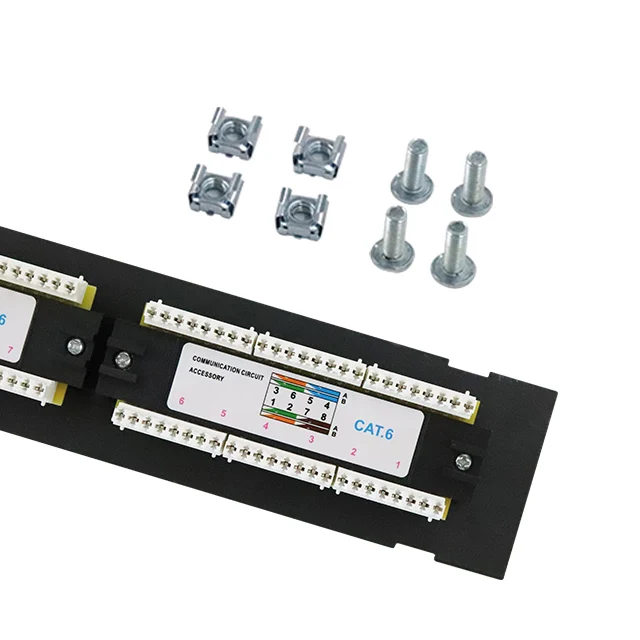 Высококачественный UTP 12 портов Rj45 загруженный Keystone Jack, патч-панель для сетевой коммутационной панели
